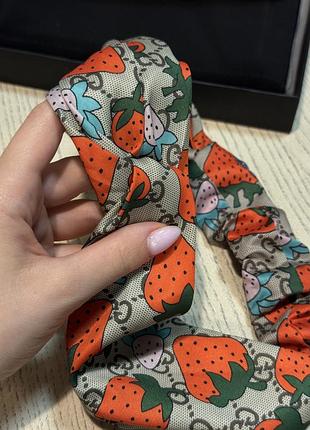 Пов'язка чалма для волосся гуччі різнобарвна тканинна з логотипом