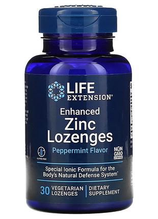 Life extension, улучшенные леденцы с цинком, мята перечная, 30 вегетарианских леденцов