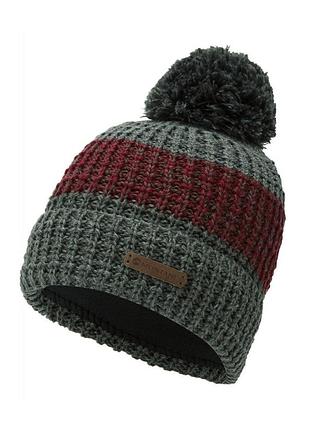 Шапка montane top out bobble beanie серый-красный