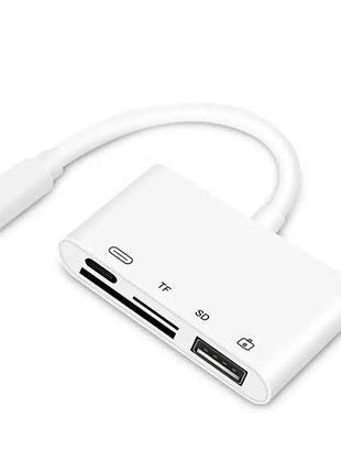 Переходник lightning,usb otg конвертер sd/tf кардридер, адаптер для ipad iphone, amazon, германия