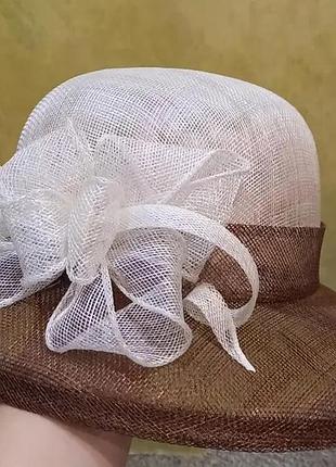 Женская шляпа на лето из натуральной соломки синамей соломка синаией