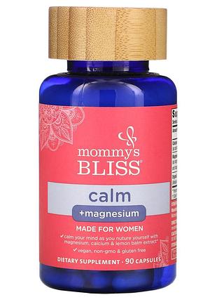 Mommy's bliss, calm, успокаивающее средство + магний, для женщин, 90 капсул