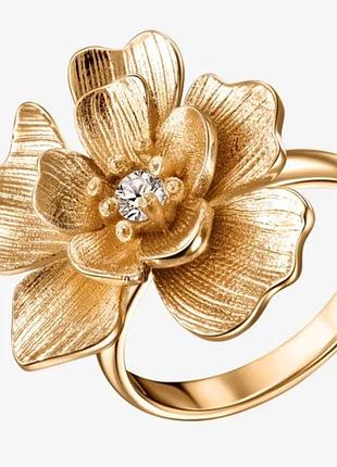 Кольцо с белым топазом "цветочный топаз" – коллекция norrsken размер 19