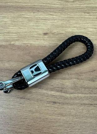 Автомобільний брелок ремінець кіска плетений шкіряний toyota bmw lexus mazda nissan chevrolet honda