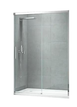 Дверь душевая в нишу koer sr sd05-120x200-tr-01 прозрачное стекло easy clean 6мм, хром