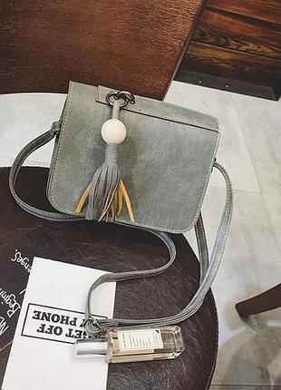 Жіноча сумочка клатч сірий