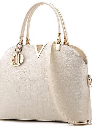 Стильная женская сумка молочный