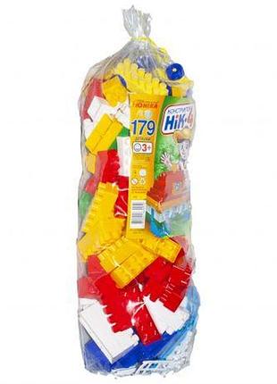 Детский пластиковый блочный конструктор unika "ник-4" (179 деталей)