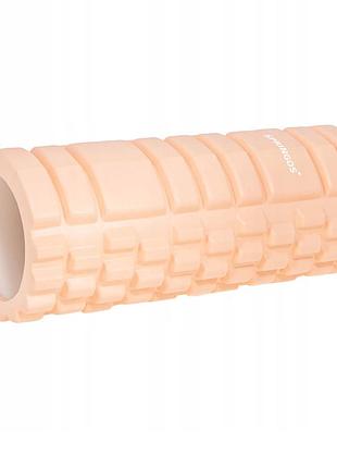 Массажный ролик (валик, роллер) springos 33 x 14 см fr0021 light orange poland