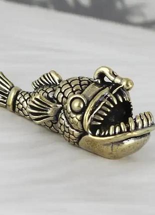 Фигурка статуэтка статуя сувенир латунный латунь пиранья большая злая рыба хищник