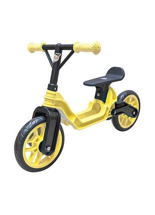Беговел детский байк двухколесный "orion" цвет желтый