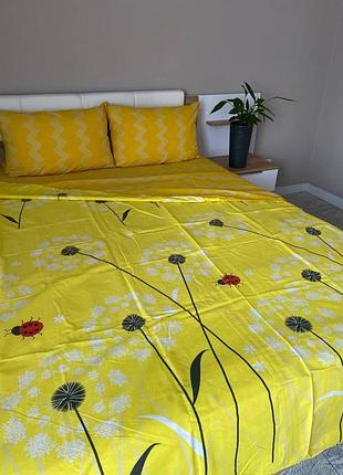 Постільна білизна бязь степп-зиґзаґ жовта
