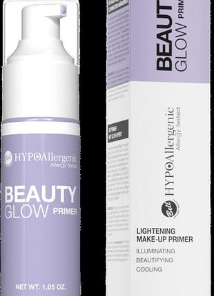 Гипоаллергенная увлажняющая и успокаивающая база под макияж bell beauty glow primer с эффектом хайлайтинга 30