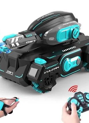 Танк вездеход на радиоуправлении vulcan 10a стреляет орбизами пульт черный