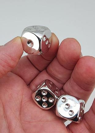 Кубик игральный акриловый 16 мм. (цвет-серебро) 1 шт. арт. 05750