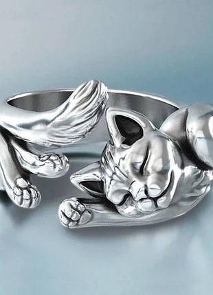 Срібляста каблучка кіт, зміна розміру