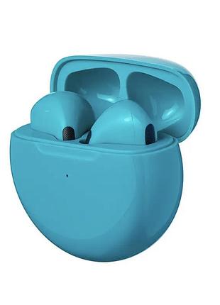 Бездротові навушники блютус з мікрофоном в кейсі pro 6 tws зелений ost