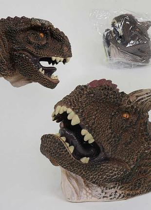 Игрушка голова динозавра надевается на руку, в кульке