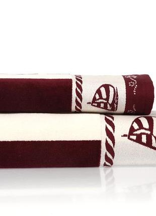 Рушник pusula бордо 100х150см, 100% бавовна, ozdilek