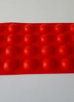 Форма силиконовая на планшете"полусферы" на 24 шт 28*17 cm. forkopt