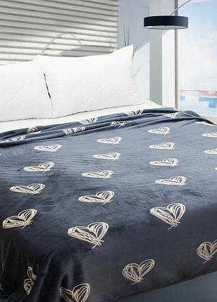 Плед велсофт 160х220 серцеед