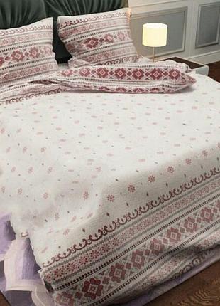 Постельное белье бязь вышиванка красная