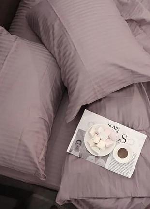 Набор пододеяльник 200х215см +наволочки 70х70 2шт страйп сатин ярослав №05 бурбон