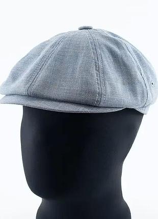 Кепка літня чоловіча хуліганка льон-бавовна чорна 59 60 світлий сірий 57 60 60