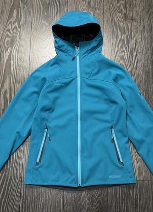 Mammut женский треккинговый туристический софтешл куртка ветровка с капюшоном кофта оригинал размер l