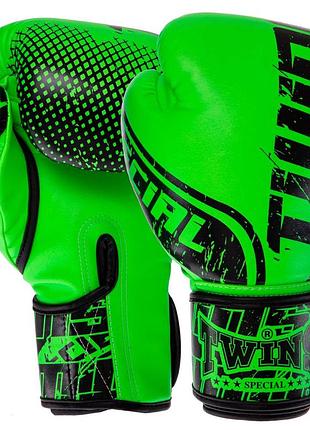 Перчатки боксерские twins fbgvs12-tw7 10-14 унций зеленый, 10