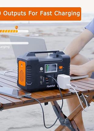 Зарядная станция генератор 200w qc3.0 151 вт/ч мини электростанция power bank с быстрой зарядкой