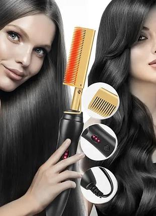 Расческа grand xl-210 для выпрямления волос 2 в 1, электрическая щетка