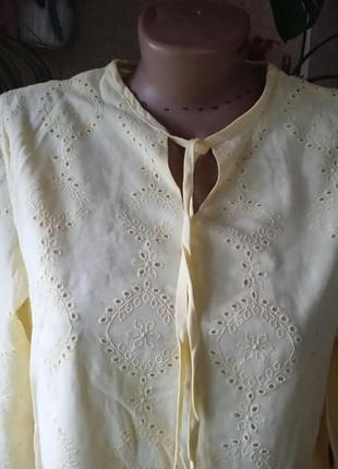 Новая блузка желтая прошва,р.46-48 inspo.