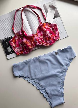 961 яркий женский раздельный сборный купальник