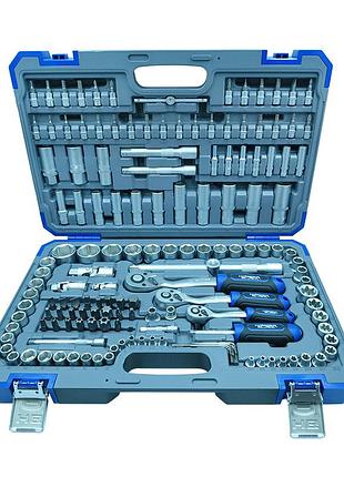 (70257) набір інструментів професійний 1/4" і 3/8" і 1/2" 151 од. haisser black