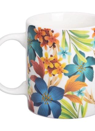 Кружка фарфоровая с рисунком 400 (мл) для чая и кофе rx-n240472bl