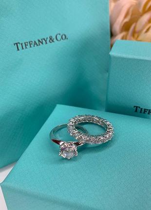 Tiffany кільце, срібло 925 з кубічним цирконієм / тіффані срібне колечко