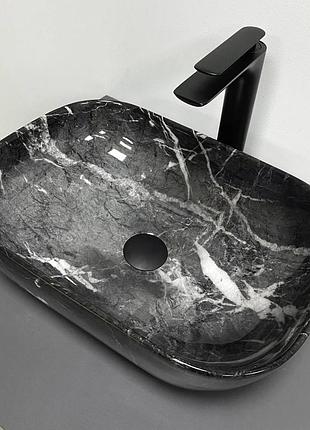 Умывальник (раковина) vbi ravenna black opal glossy накладной (46х33.5х13.5)