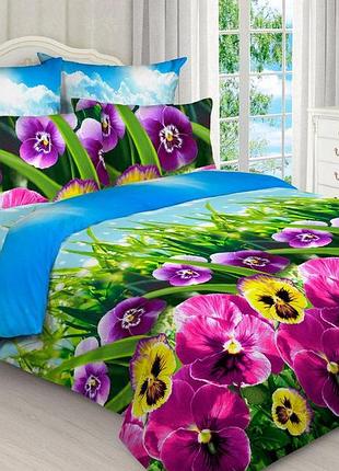 Постельное белье бязь анютины глазки