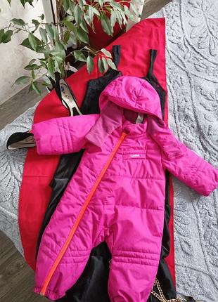 Теплый и яркий зимний комбинезон 🩷