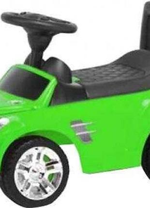 Детская машина каталка-толокар салатовая открывается капот, сиденье, свет и муз