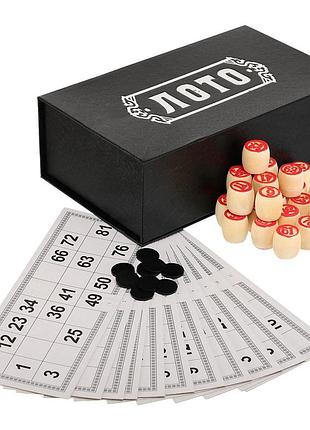 Лото настольная игра в подарочной картонной коробке