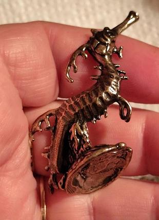 Фігурка статуетка латунна метал латунь морський коник