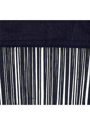 Штора из нитей темно-синяя