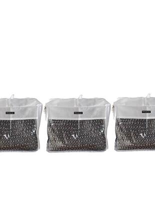 Набор из 3 сумок для хранения аксессуаров и детской одежды, 30×27×12 см (белый)