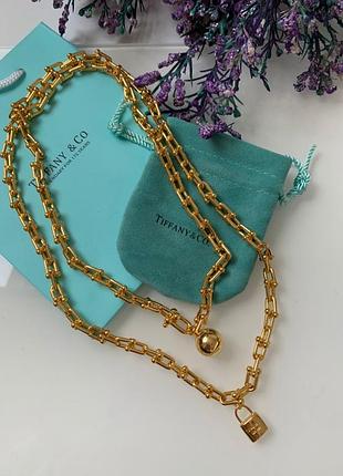 Довга підвіска ланцюг тіффані tiffany/упакована в мішечок тіффані
