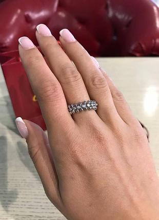 Cartier кольцо с зубчиками белое золото (покрытие) / картье кольцо "зубчики"