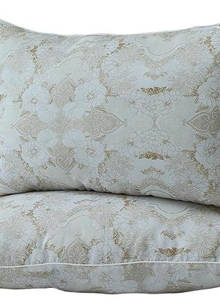 Штучний лебединий пух подушка 70х70 см, подушка лебединий пух квіти