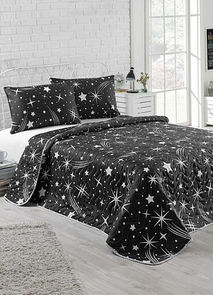 Покрывало с наволочкой 160х220 halley черный eponj home