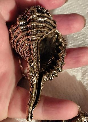 Фігурка статуетка латунна метал латунь велика мушля